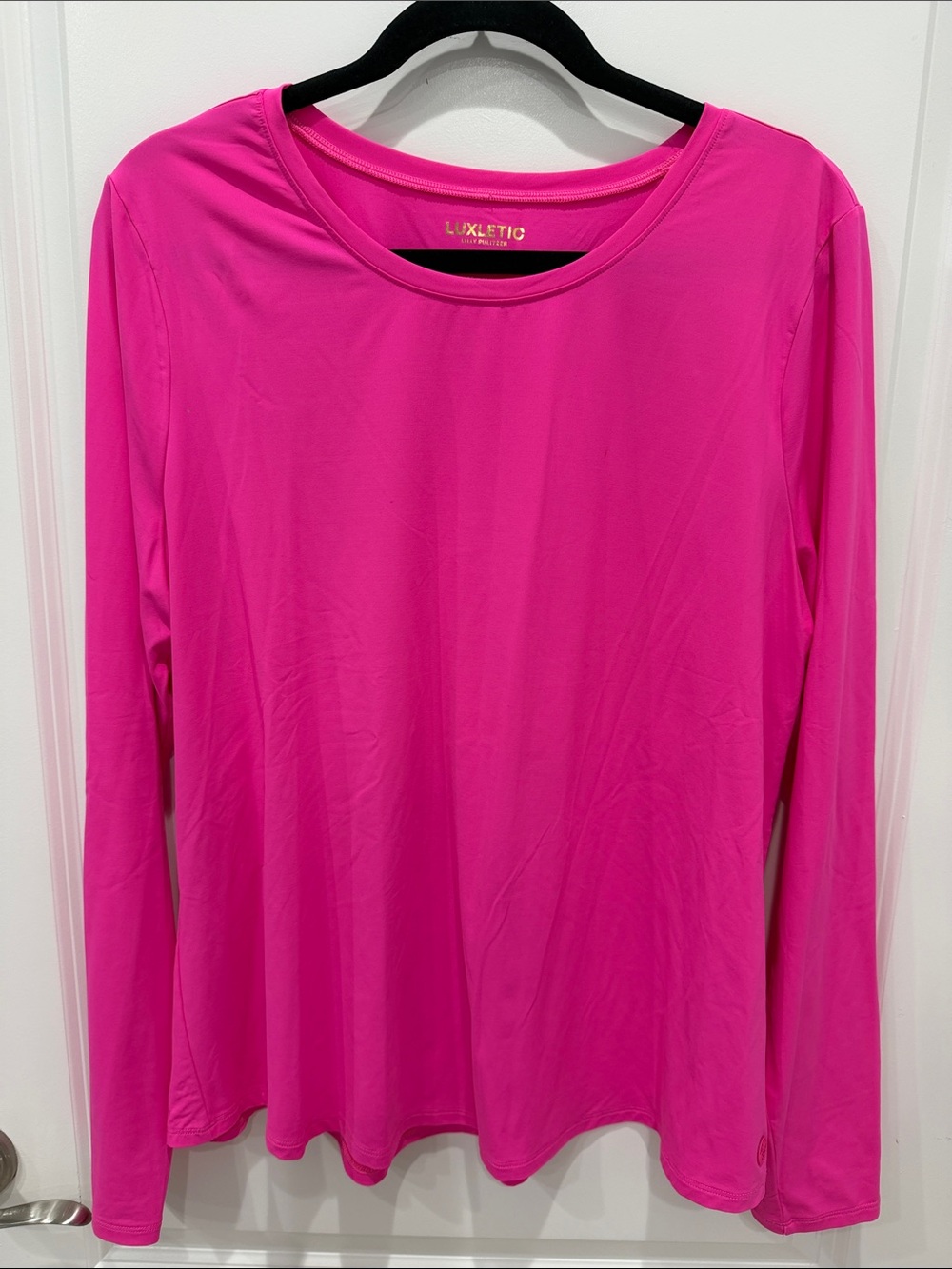 Lilly Pulitzer Long-Sleeve Performance Top — Hot Pink